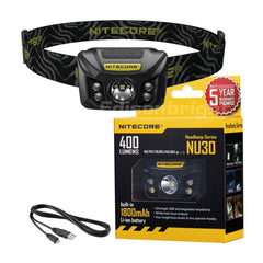 Nitecore NU30 400 Lumens USB Rechargeable Headlamp CREE XP-G2 S3 LED Built-In Li-Ion battery pack