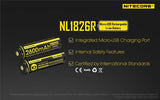 Nitecore NL1826R 18650 2600mAh 3.6v 9.36Wh protected Micro-USB rechargeable Lithium Ion (Li-ion) Button Top Battery