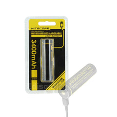 Nitecore NL1834R 18650 3400mAh 3.6v protected Micro-USB rechargeable Lithium Ion (Li-ion) Button Top Battery