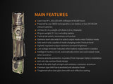 EdisonBright Fenix PD35 TAC 1000 Lumen CREE LED Tactical Flashlight (Camo) with Fenix USB rechargeable 18650 ARB-L18-3500U Li-ion battery and BBX3 battery case