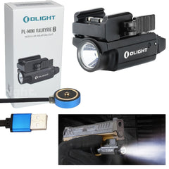 OLIGHT PL-Mini 2 Valkyrie 600 Lumens Magnetic USB Rechargeable Compact Weaponlight with Adjustable Rail